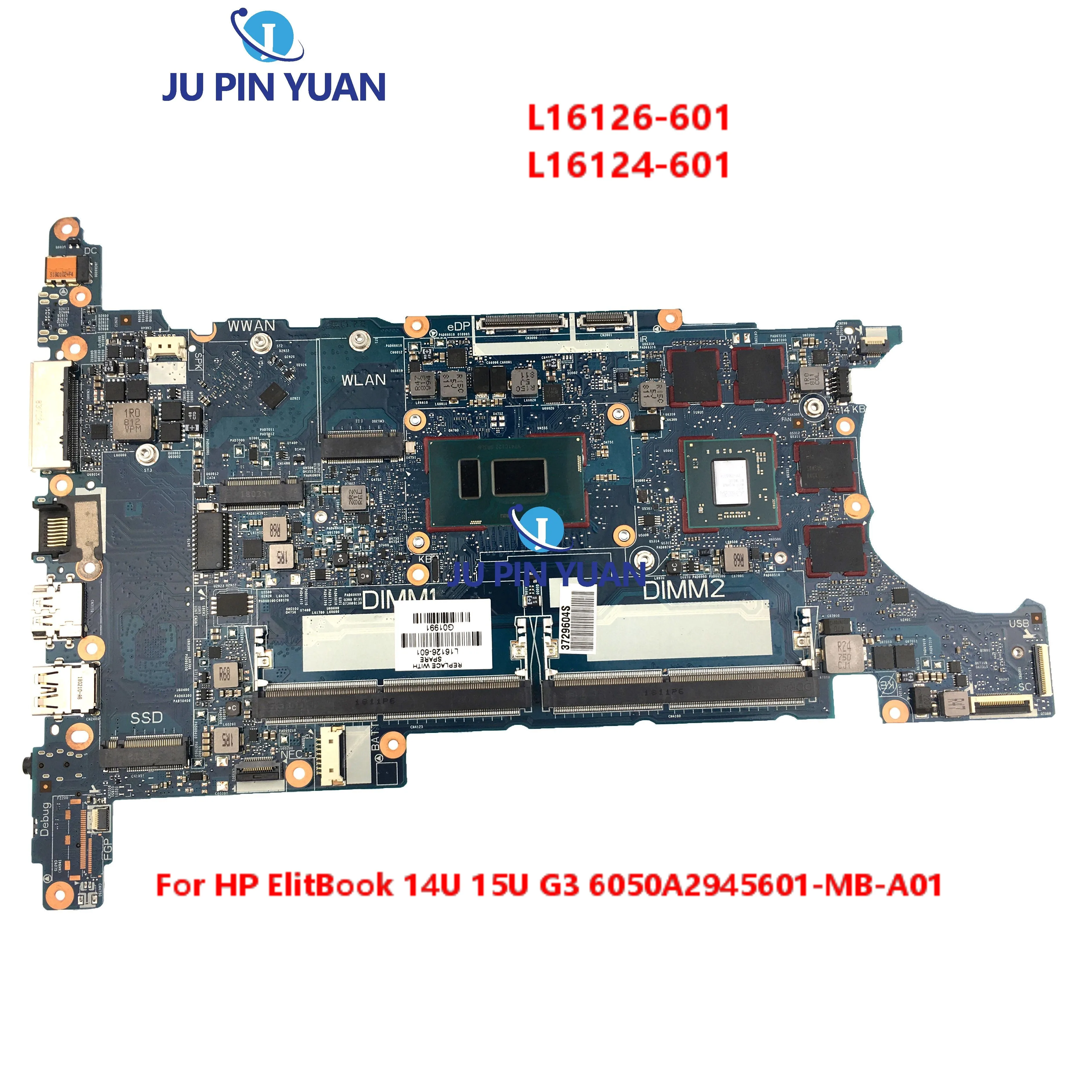 L16124-001 L16126-001 For HP ElitBook 14U 15U G3 Laptop Motherboard L16126-601 L16124-601 Mainboard  6050A2945601-MB-A01