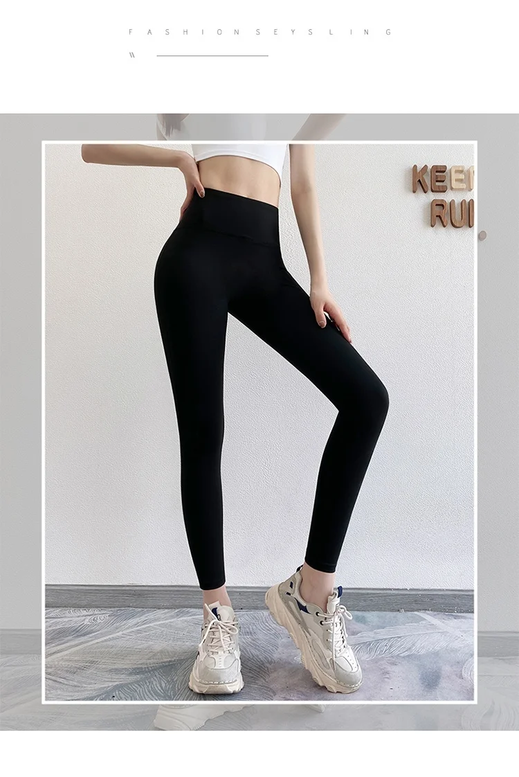 Yoga Pants Black Women Tight-Fit Dyeing Leggings-High-Waist Loungewear Basics Bodycon Ropa Flexible Patch Ladies' Spring Style