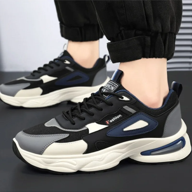Men's Shoes Youth Student Sports Shoes Mesh Breathable Casual Oes Tennis Training Shoe Lace Up Platform Shoes for Men's Sneakers - Image 4