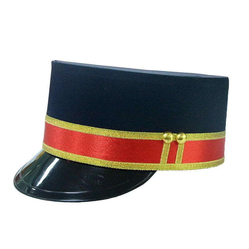 Cappello a cupola per hotel di alta qualità Cappello da cerimonia Porta di sicurezza Ragazzo Berretti in pizzo Berretto uniforme Berretto per dipendenti di servizio alberghiero unisex