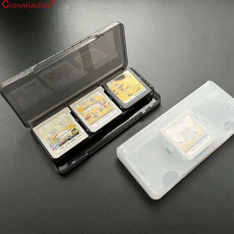 1/5 Uds. Para caja de tarjetas de juego 3DS 6 en 1 caja de almacenamiento de correa de tarjeta de juego caja de tarjetas NDSI NDSL NEW3DSLL caja de protección de correa de tarjeta