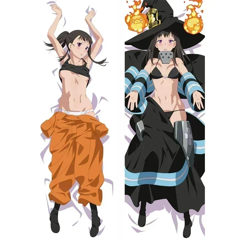 180cm Anime Enn No Shouboutai Fire Force Maki Oze Kotatsu Tamaki Dakimakura Pillow Case Hugging Body Otaku Waifu Bedding Decor