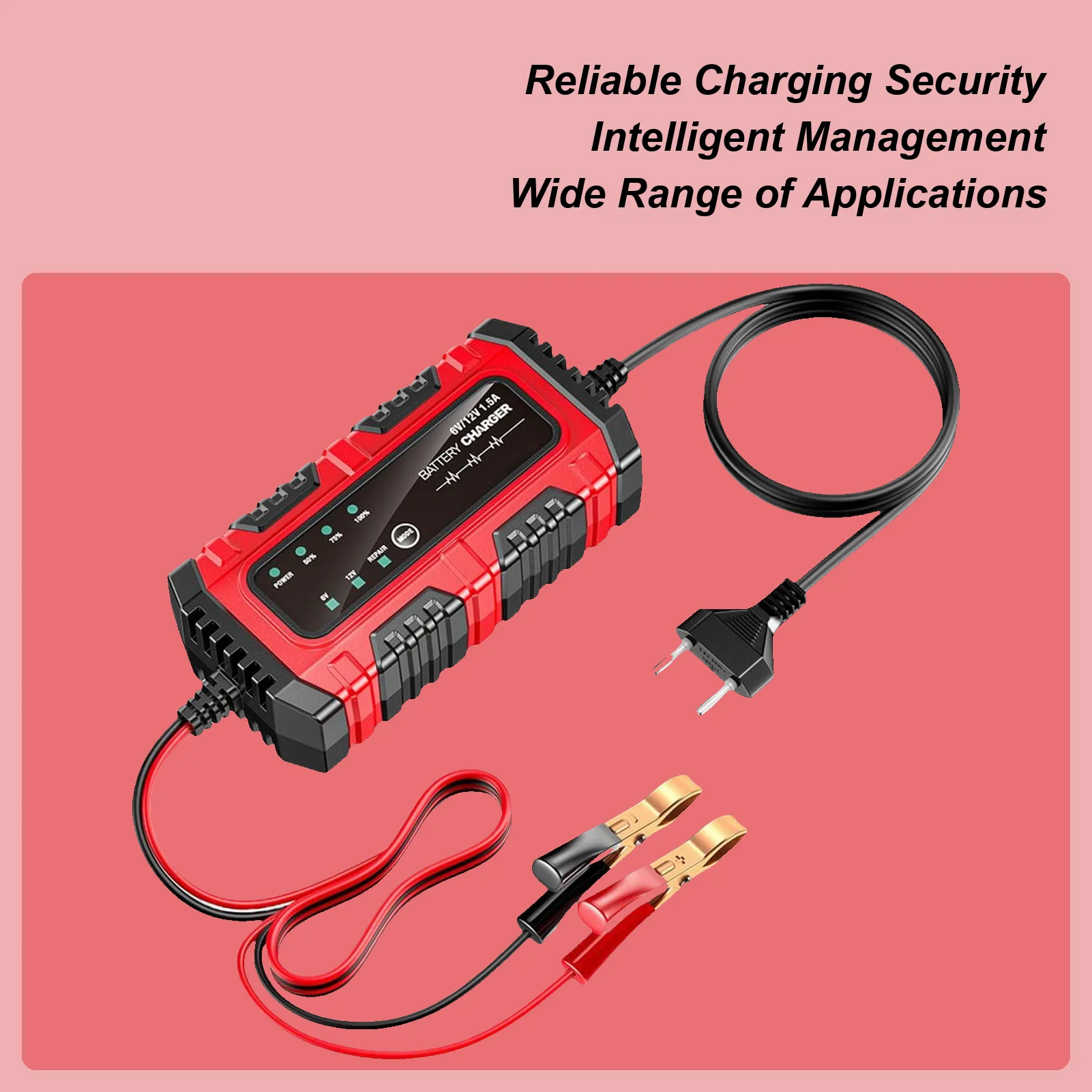 

Зарядное устройство и устройство для обслуживания аккумуляторов 1,5 А, 6 В/12 В, автомобильное зарядное устройство, автоматическая интеллектуальная система зарядки, нежное устройство для обслуживания аккумуляторов