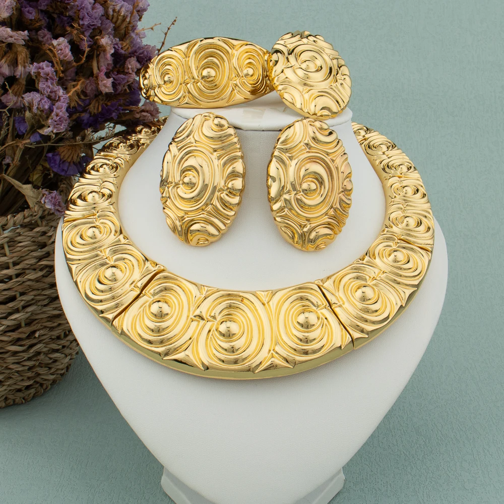 Dubai Big Jewelry Set Design for Women, Wedding Gift