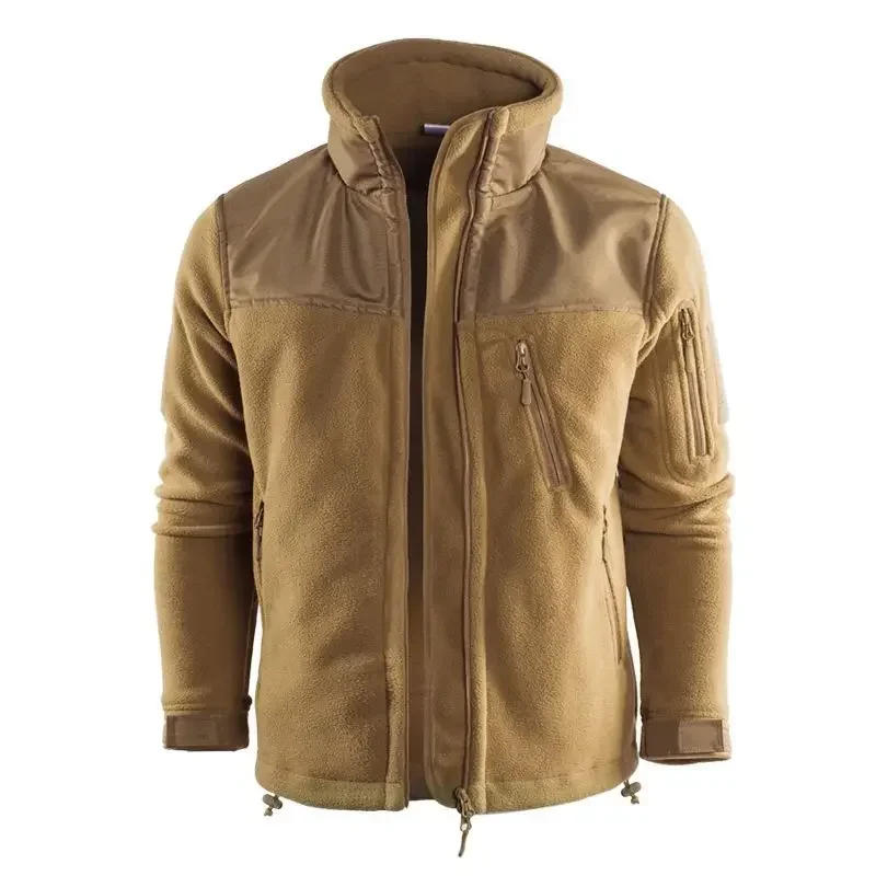 Chaqueta de lana táctica para hombre, abrigo térmico a prueba de viento, transpirable, ideal para senderismo al aire libre, acampada, otoño e invierno, novedad