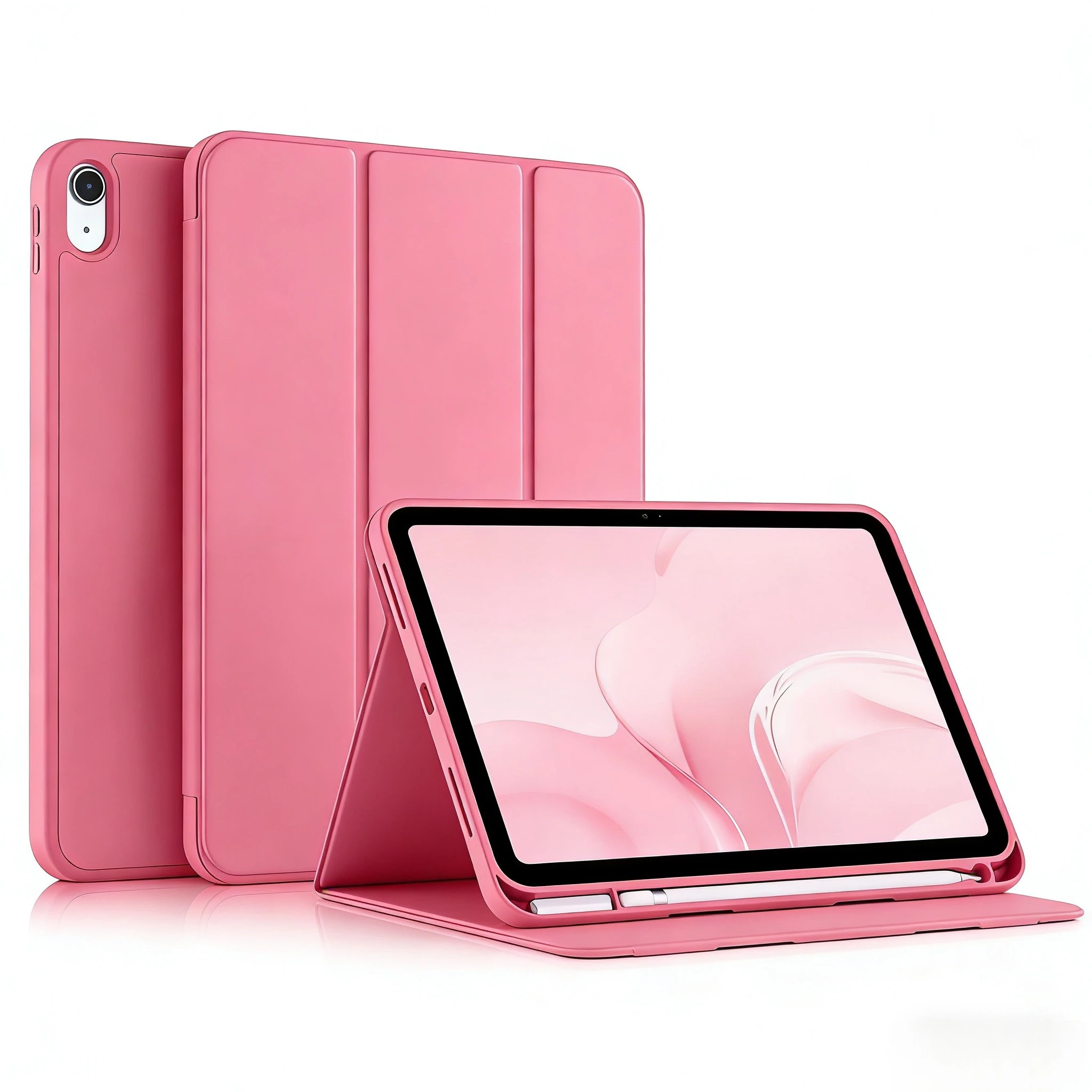 Customized thickened iPad 10th and 11th protective case with pen slot, automatically goes into sleep mode and is shockproof.