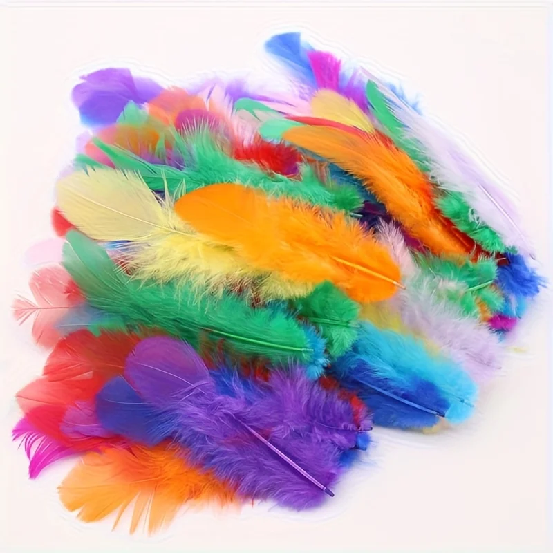 

Natural Chicken Feathers 4-8cm for DIY Lake Blue Feather Crafts Wedding Party Decoration Accessories