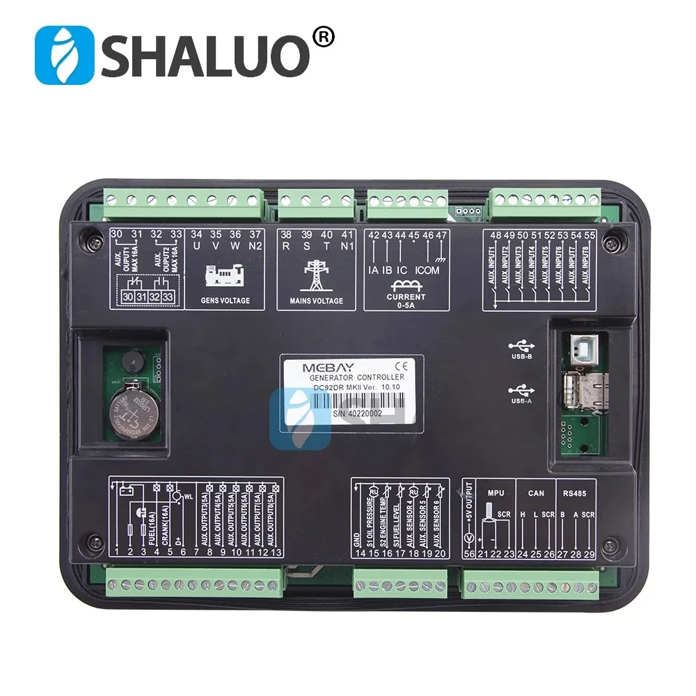 Mebay DC90D DC92D MKII AMF Diesel Generator Controller Auto start Stop Genset Control Module RS485 CAN Interface PC Monitoring