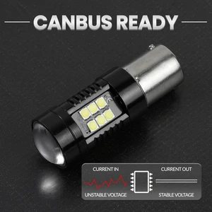 2 PCS Trắng Canbus P21W 1156 Đèn LED BA15S cho VW 09-14 POLE MK5 GTI 6R PASSAT B7 SKODA LED LED DRL Đèn ánh sáng tuần hoàn DRL 10 Bán hàng chính VW Polo 6R Farol - 3