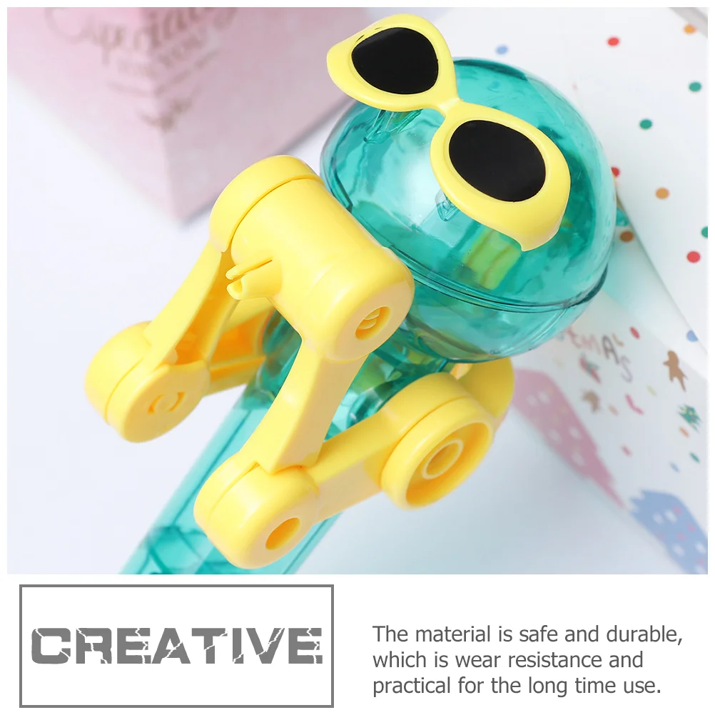 3 Pcs Lollipop Robot Funny -up Holder Candy Assorted Color Toys Plastic Decompression Cartoon