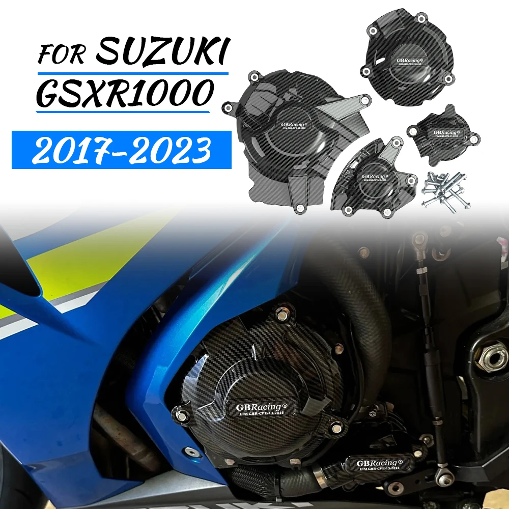 Motorcycles Engine protective cover for SUZUKI GSXR1000 2017 2018 2019 2020 2021 2022 2023 carbon fiber printing