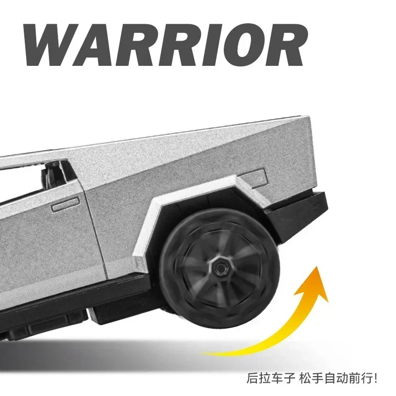 1:36 Tesla Cybertruck Alloy Car Model Diecasts Vehicles Toy Cars Sound Light Pickup Truck Kid Children  Essential Ornaments