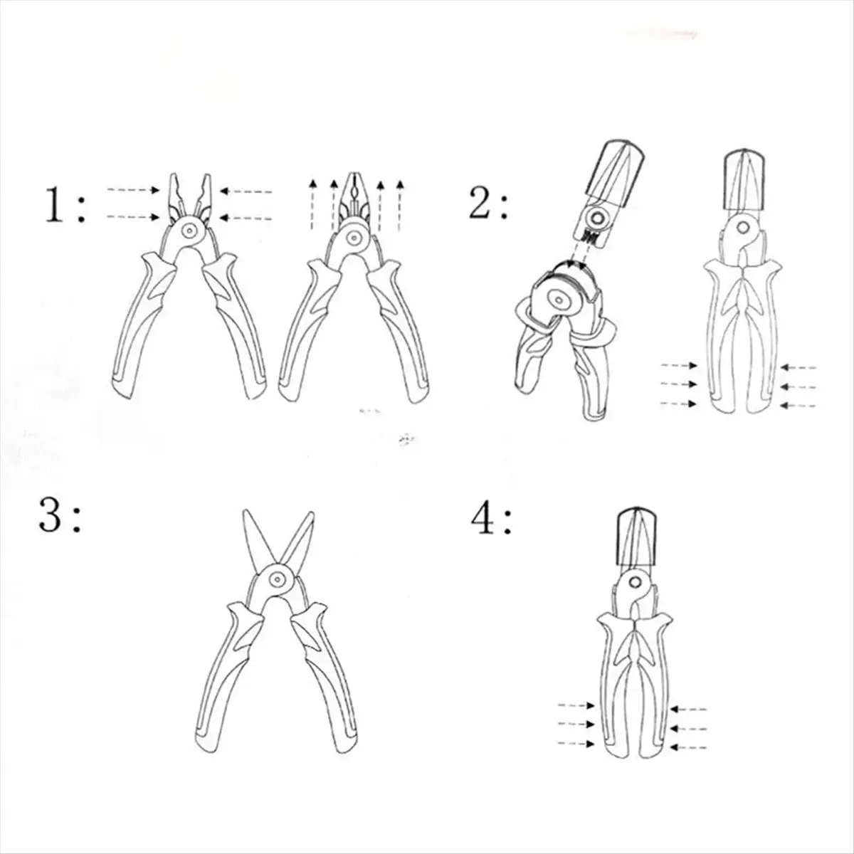 5 in 1 Multifunctional Pliers Steel Wire Pliers Wire Stripping Interchangeable Head Tool Special for Electricians