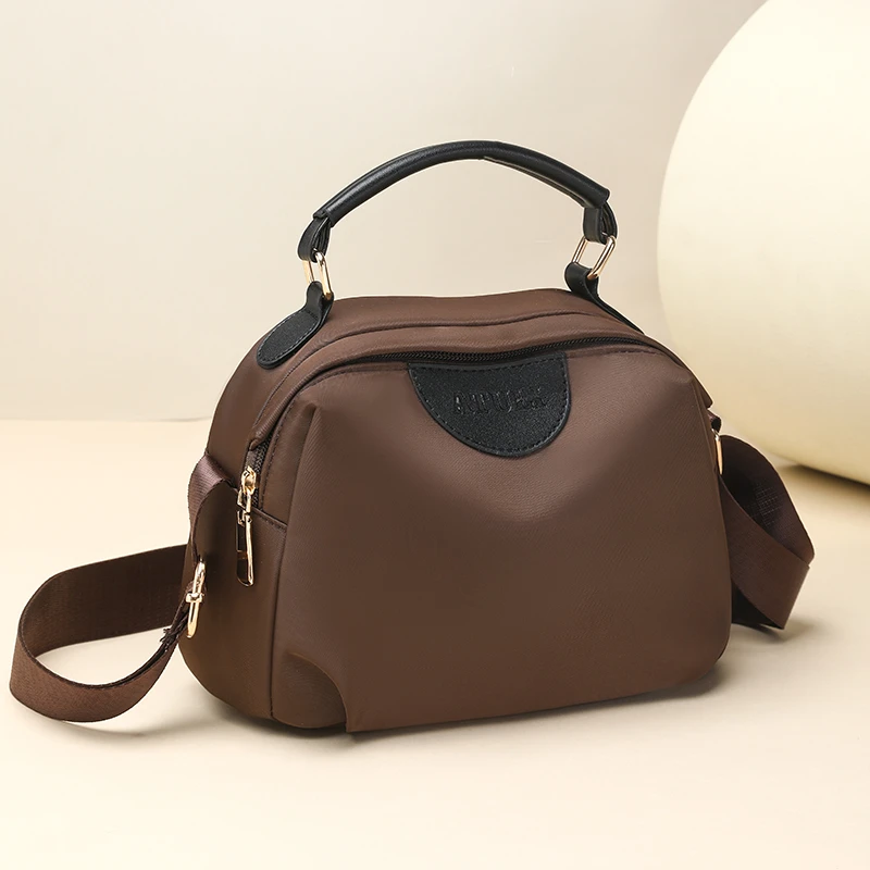 

Nylon Travel Shoulder Bag for Women Large Capacity Student Backpack Fashion Solid Commuter Tote Versatile Campus Life Bags 에코백