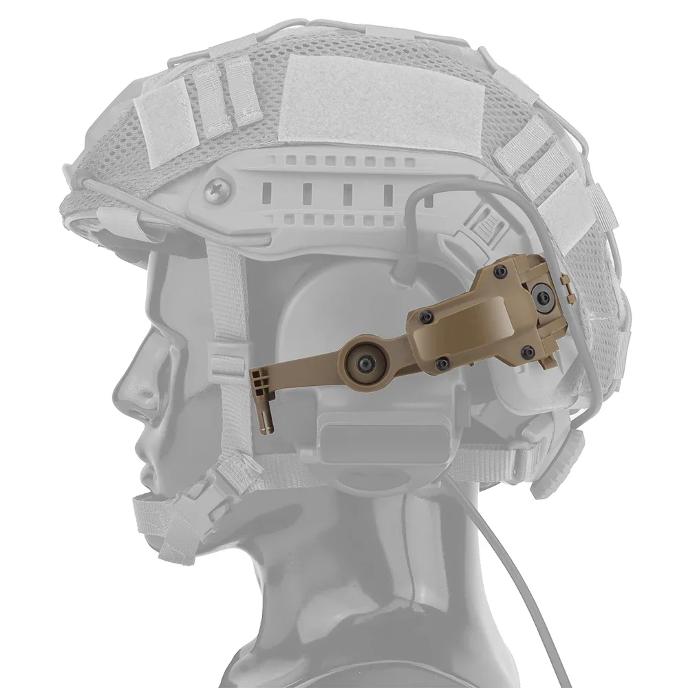 COM TAC Gen 5th diadema desmontable, auriculares tácticos (sin ruido), adaptador rápido de riel de arco de casco OPS para com-tac II III C4 C5 C6