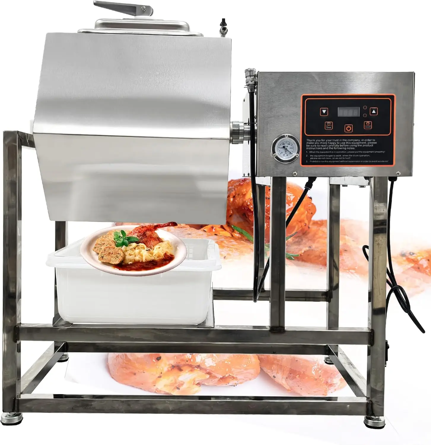 

Vegetable Marinating Machine Meat Vegetable Tumbler Marinator Food Vacuum Marinator Fast Marination Process Meat Pickle Machine