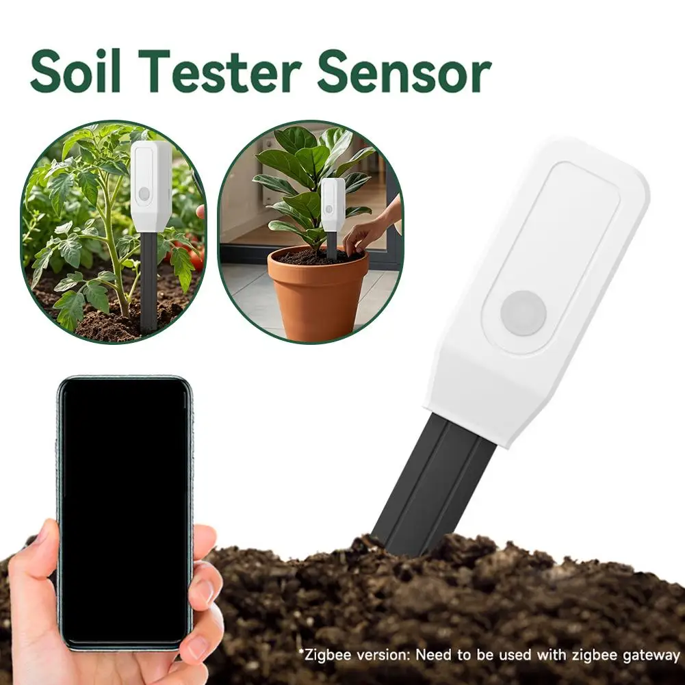 Tuya Zigbee 3.0 Smart Soil Tester Sensor, Wireless Temperature & Humidity Detector, Prevent Overwatering for Plants Potted view 2