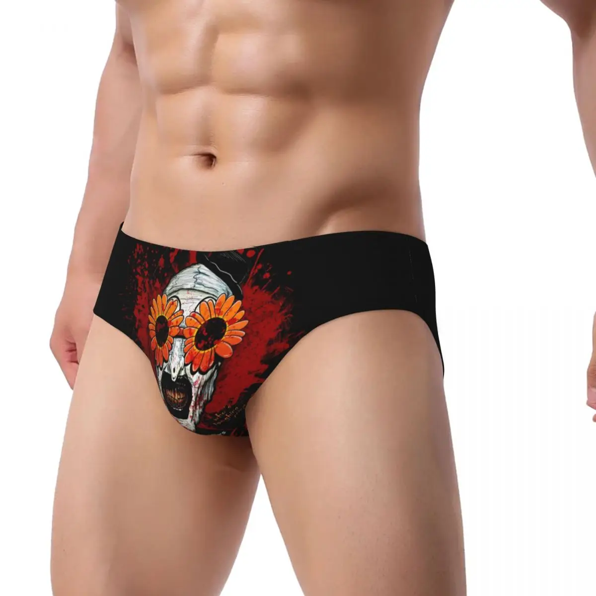Custom Terrifiers Art The Clown Brief Panties for Women Breathable Stretch Underwear
