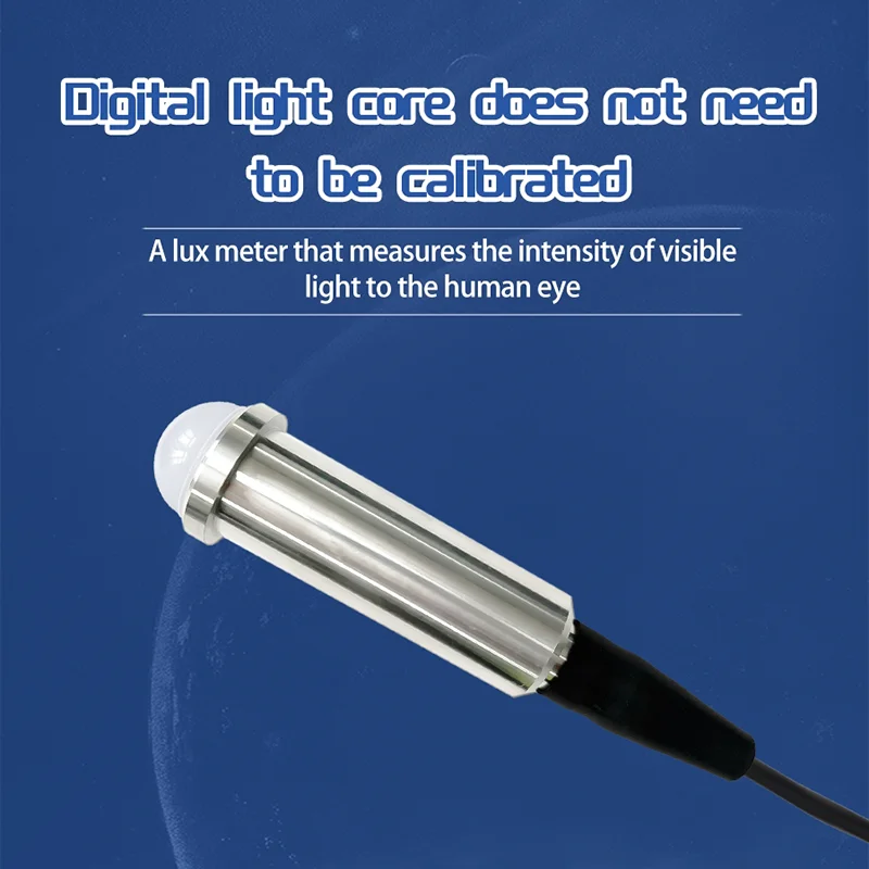 Calibration-Free Digital Water Light Sensor Illuminance Intensity Meter Rs485 for Measuring Water Brightness in Aquaculture Farm