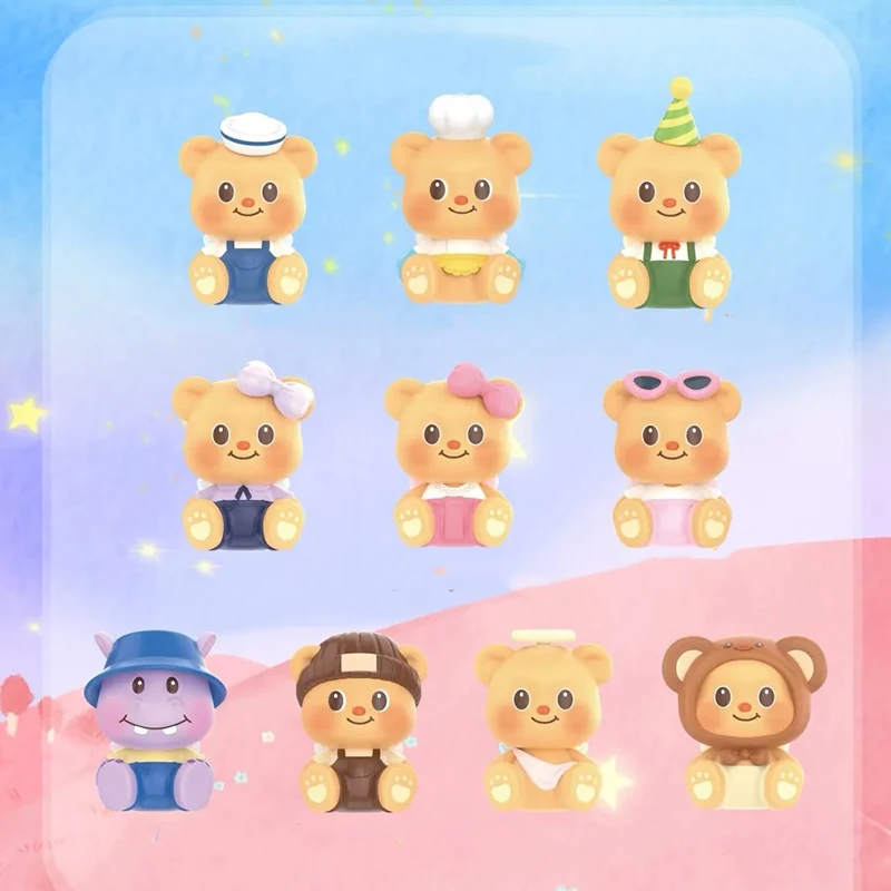 漫画バターベアミニマジックシッティングシリーズブラインドバッグ人形デスクトップ装飾ブラインドボックスおもちゃ誕生日ギフト