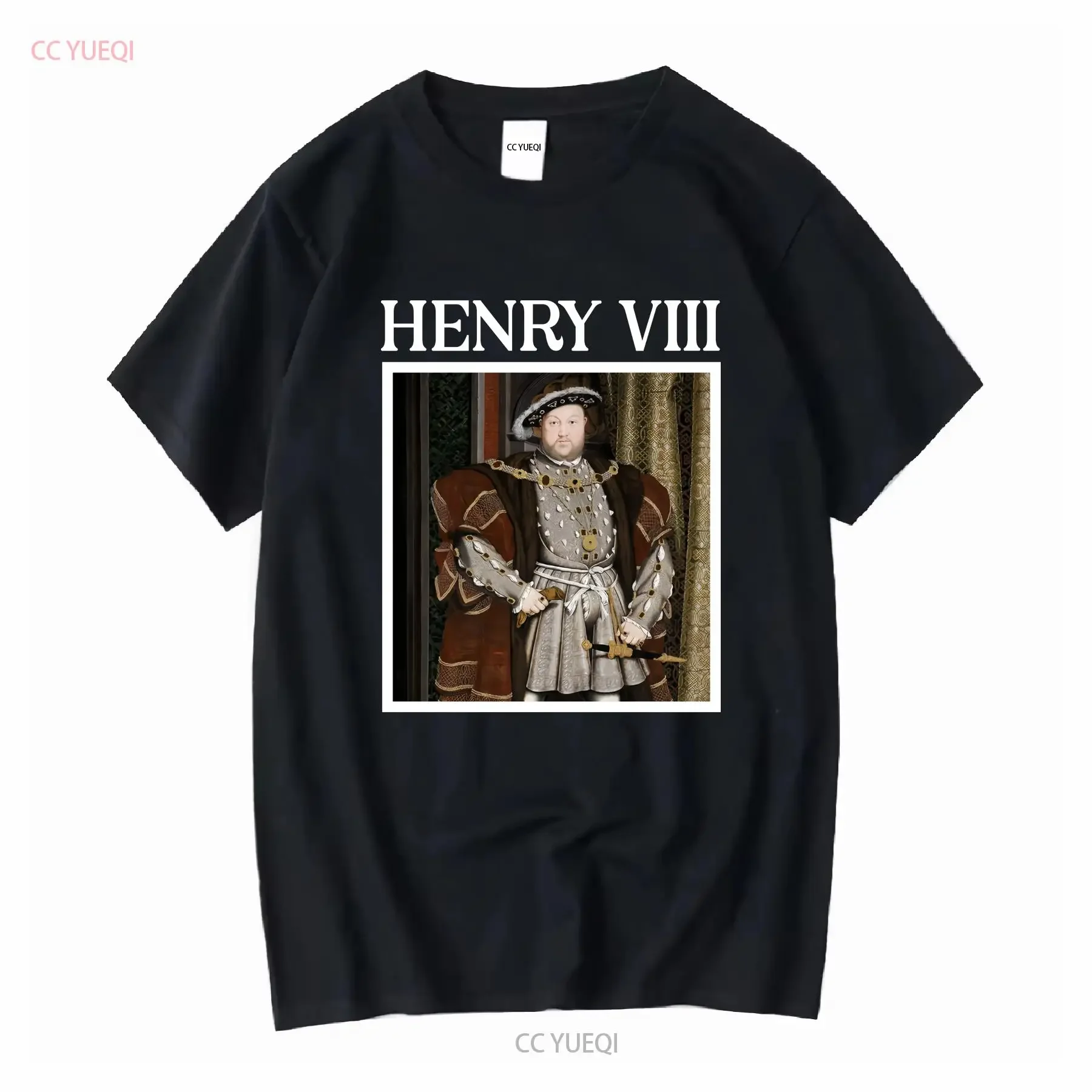 Henry VIII T Shirt King 8th 90s Rap Style Print Hiphop Bootleg Tudors British History Funny Royal long or short sleeves Casual