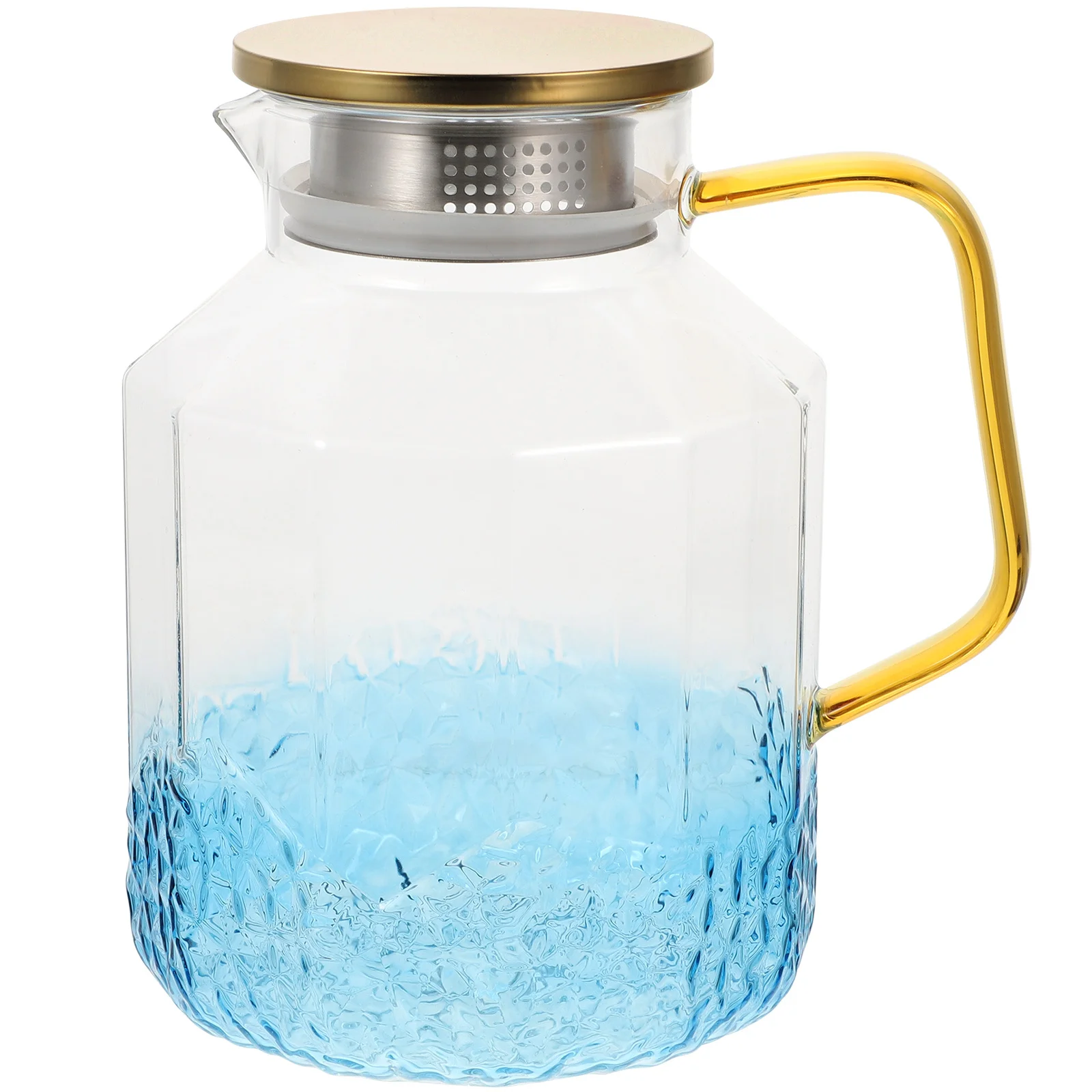

Glass Water Pitcher 1800ml Stainless Steel Lid Infuser Iced Tea Maker Juice Jug Cooling Pot Juice Jug Water Jar