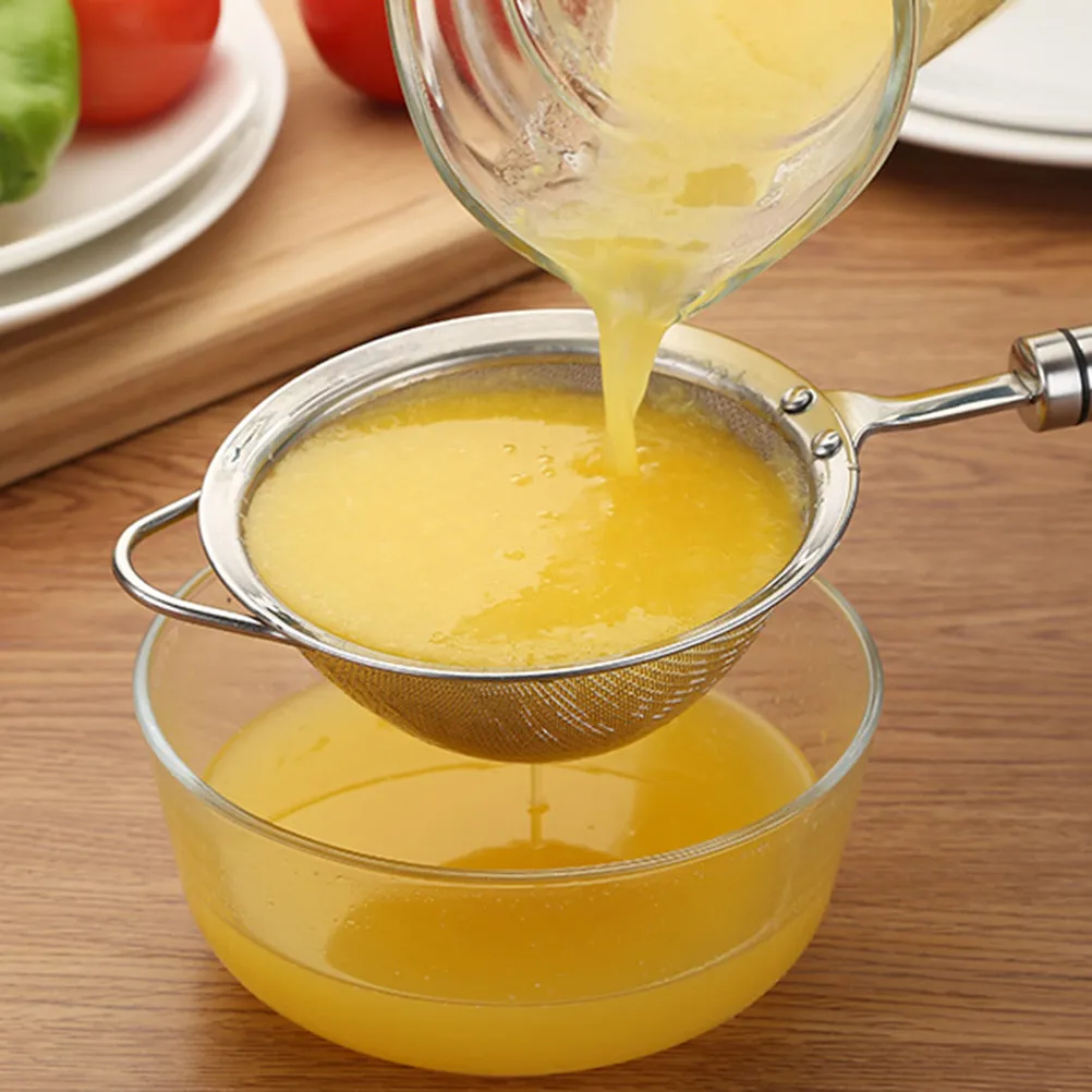 

Набор из 3 утолщенных сит из нержавеющей стали: для чая, сока, муки, сахара, для приготовления пищи и выпечки, кухонные принадлежности, мелкие сита