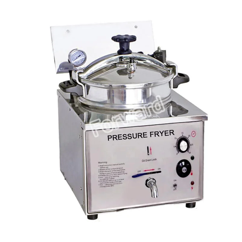 16L Counter Top Commercial Pressure Fryer Fried Chicken Machine Chicken Pressure Fryer Food Chips Potato Chicken Oven Fryer