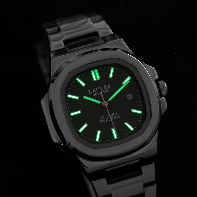 2024 LAULEX Authentic Luxury Top Brand Series Fashion Business Sports Fully Automatic Quartz Movement with  Quartz Watch