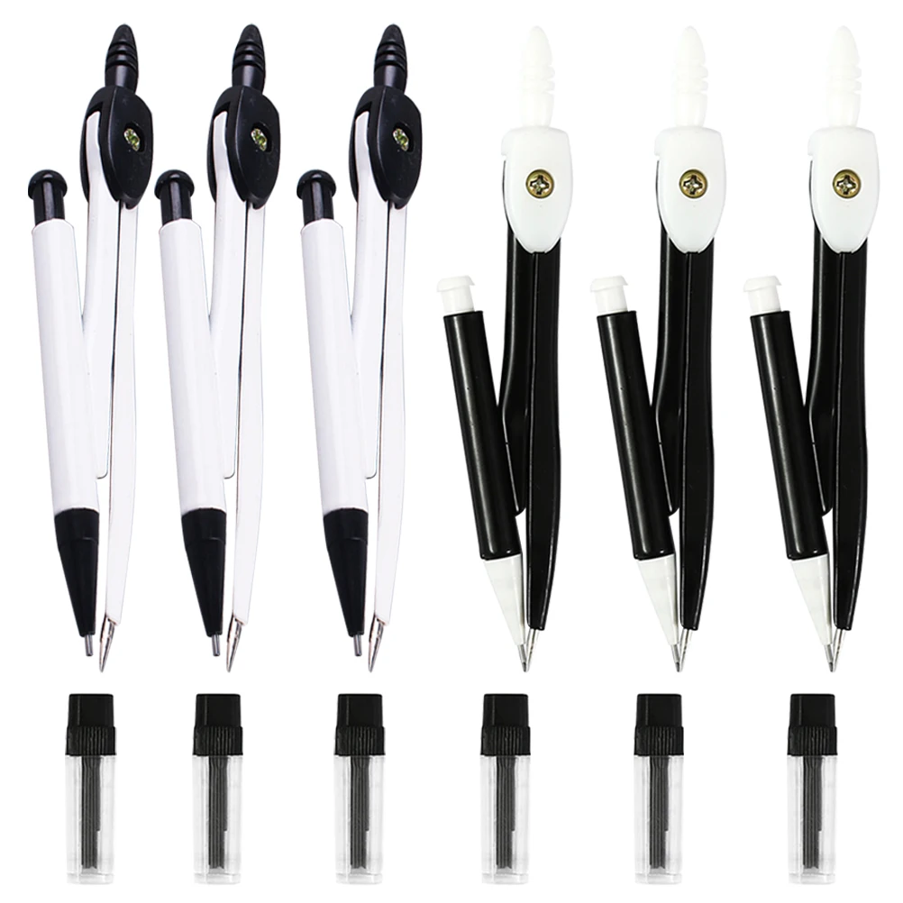 

6 set 6 Sets Compass For Geometry Compass for Geometry Drawing Tools Circle Drafting Tool Student Teacher Use Random Color