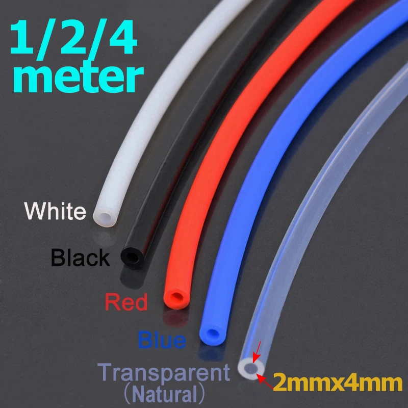 1/2/4M Bowden Extruder PTFE tube for J-head Hotend V5 V6 1.75mm Filament ID 2mm OD 4mm pipe for Ender 3 3D Printer Part