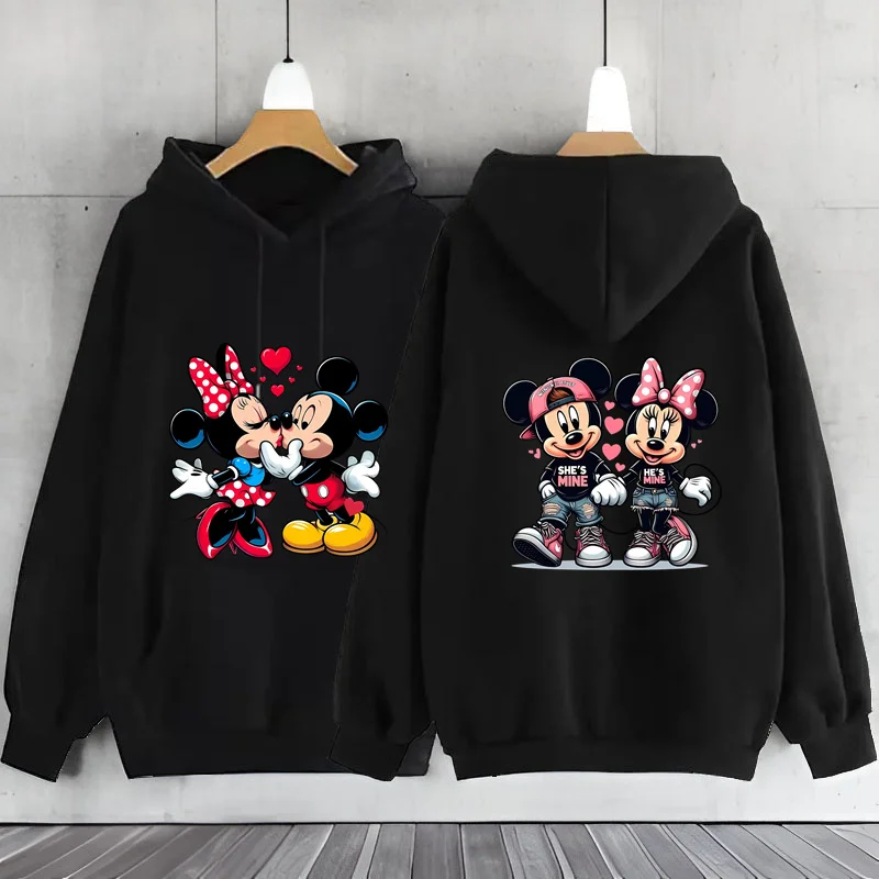 Mickey Minnie Mouse Hoodie Woman Clothing Y2k Clothes Long Sleeve Women\'s Sweatshirts Disney Hoodies Woman Clothing Casual Top