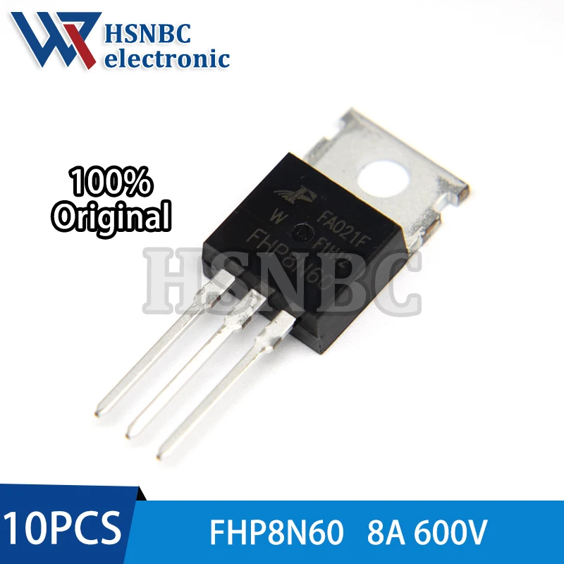

10PCS FHP8N60 8N60 FHP8N60W TO-220 8A 600V N-channel Power MOSFET Transistor 100% New Original