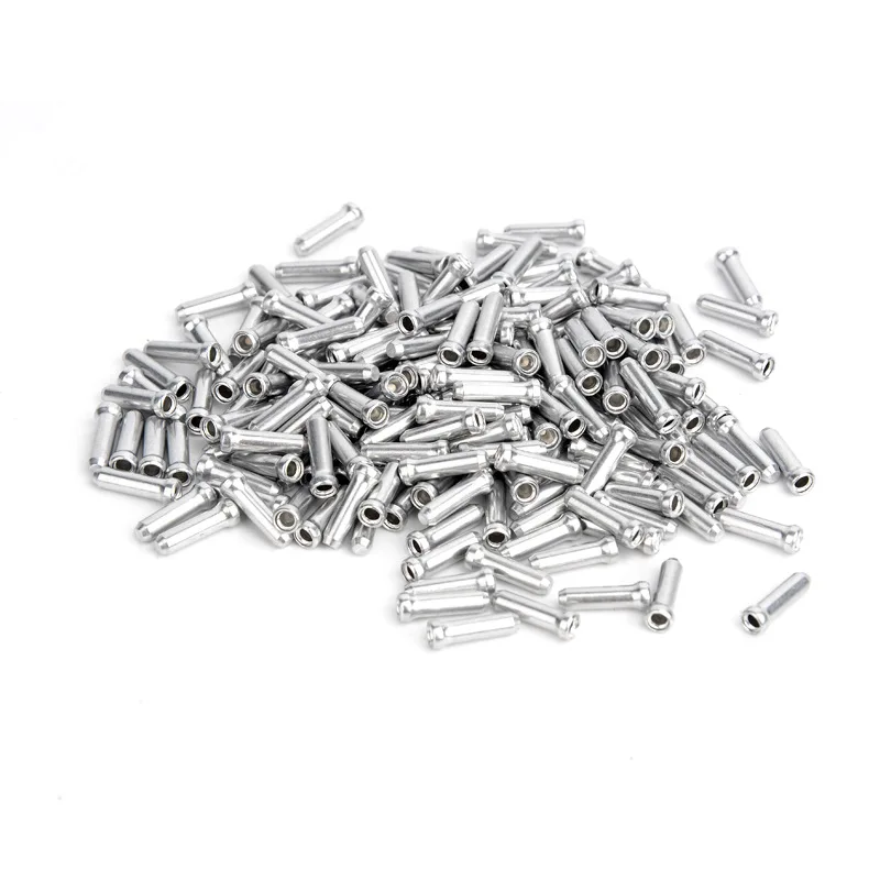 100Pcs Bicycle Line Pipe Tail End Caps Brake Line Derailleur Shift Wire End Caps Tips Crimps MTB Bike Brake Cable Cap