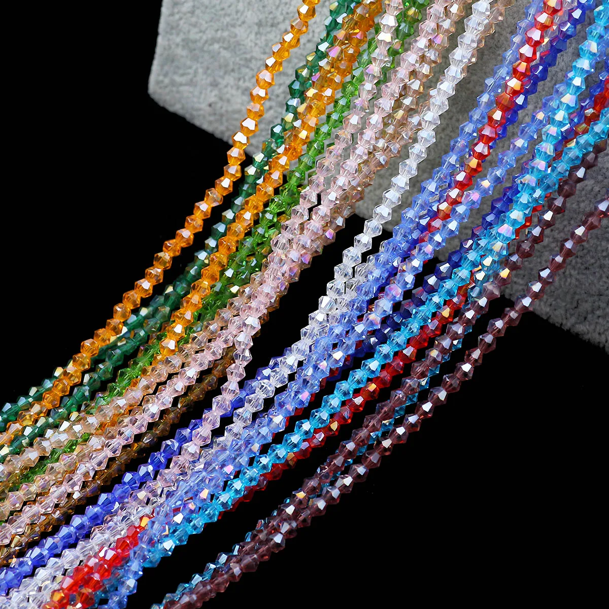 3mm 200pcs Shiny Austrian Crystal Faceted Bicone Glass Beads For Jewelry Making Bracelets Necklaces Earrings DIY Accessories