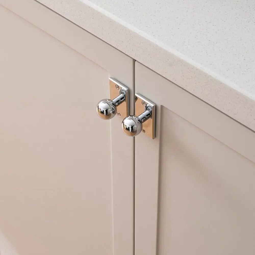 Round Ball Shape Gold Round Ball Handle Silver Gold Cupboard Handle Vintage Style Brass Finish Furniture Handle Home Improvement