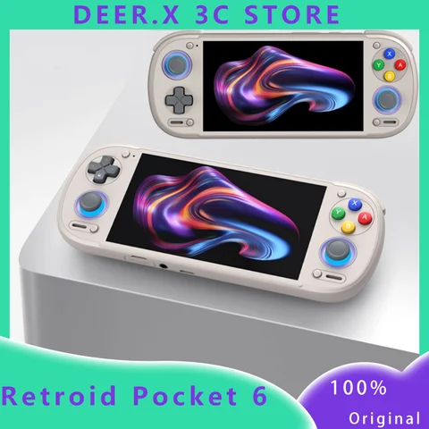 Pre-Sale Retroid Pocket 6 8Gen 2 Handheld Android Gaming Console With 5.5-inch AMOLED Screen WiFi7 Bluetooth5.3 6000mAh Battery