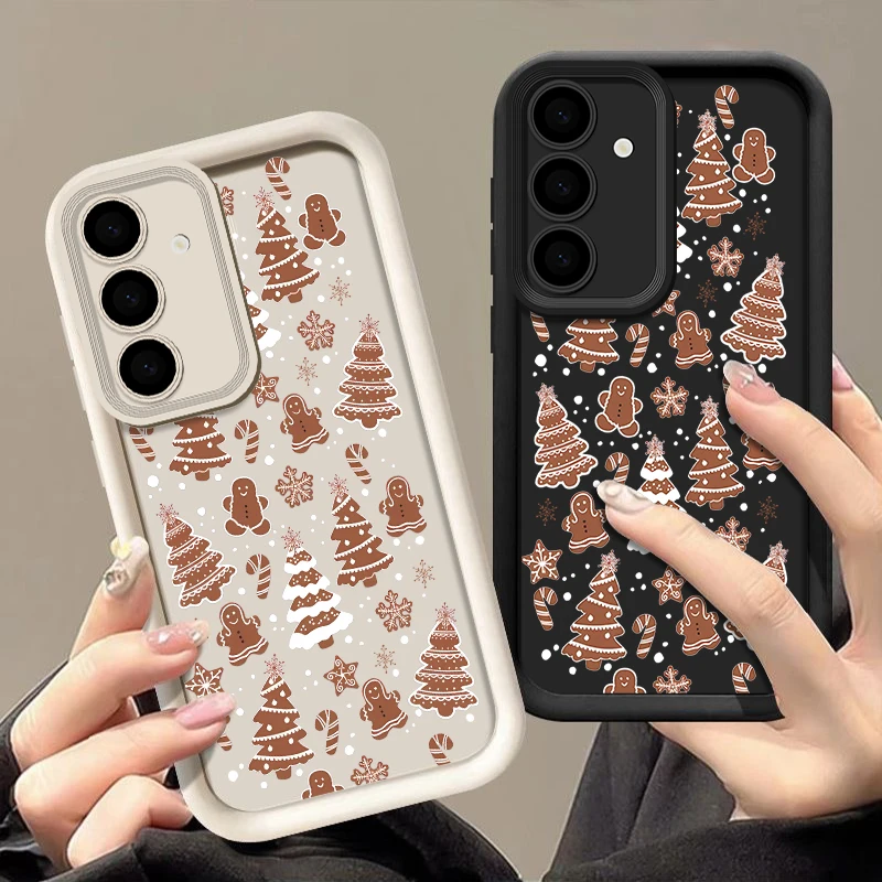 Frohe Weihnachten Handyhülle für Samsung Galaxy A17 A56 A16 A15 A55 A54 A36 A26 5G S25 Edge S24 S22 S23 Ultra Plus S24 FE TPU Cove