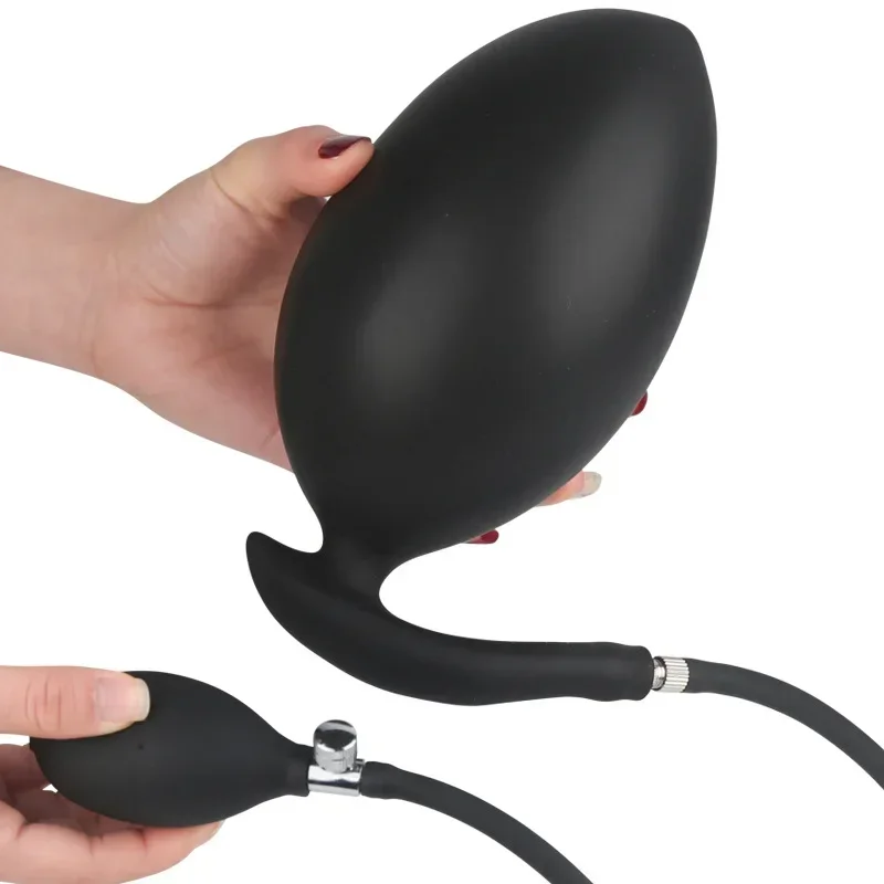 Dilatador de tapón Anal de silicona inflable para hombres y parejas, bomba expandible, masajeador de próstata de ano enorme, juguete sexual Anal