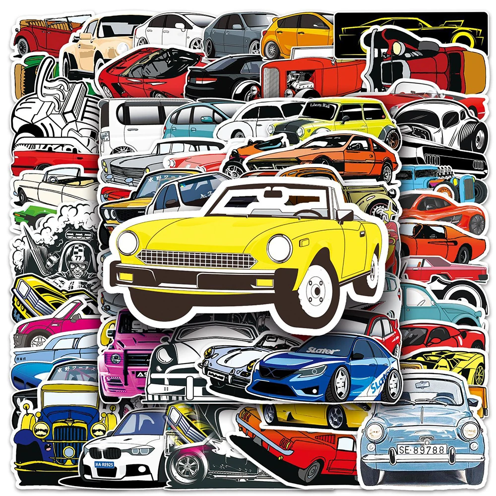 

10/30/50/110pcs Vintage JDM Retrofit Racing Car Graffiti Stickers Decal DIY Motorcycle Skateboard Laptop Waterproof Cool Sticker