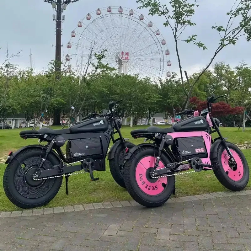 3000W Motor 60V45AH Battery Adult Electric Bike Black Warrior 90KM/H Electric Bicycle 20*5 inch Tire Off-Road All-Terrain E-Bike image 7