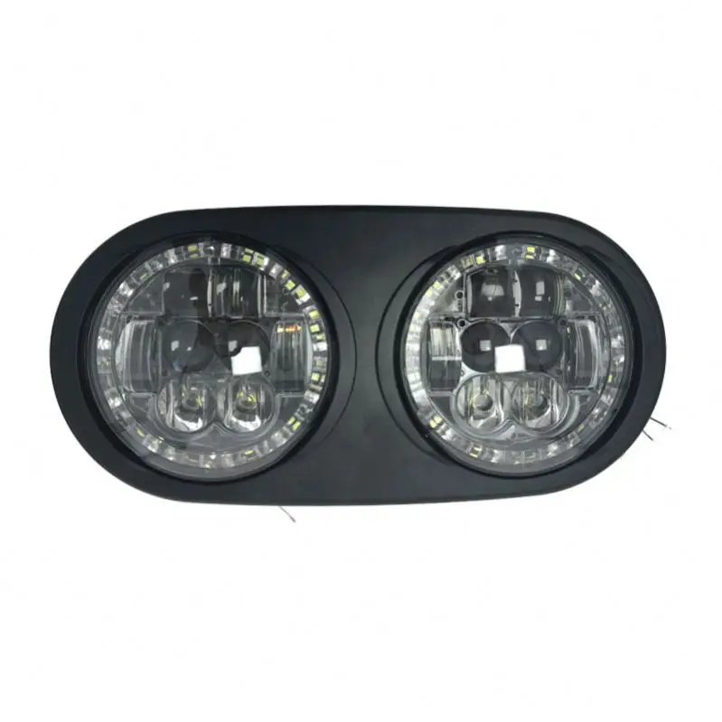 

Suitable for Harley Road sliding dual-headlight 5.75-inch black housing motorcycle lighting system LED light