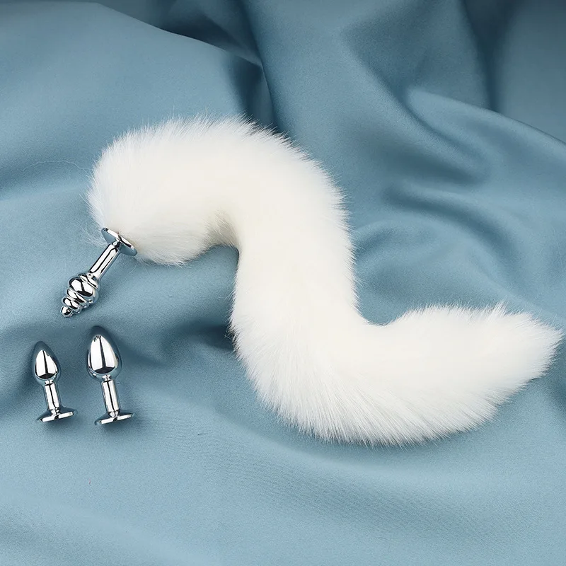 3 Heads Removable Metal Soft Fox Tail Women Butt​ Plug SM Adule Bedtime Flirtation Intimate Sex Gay Anal Couple Intimate Toys