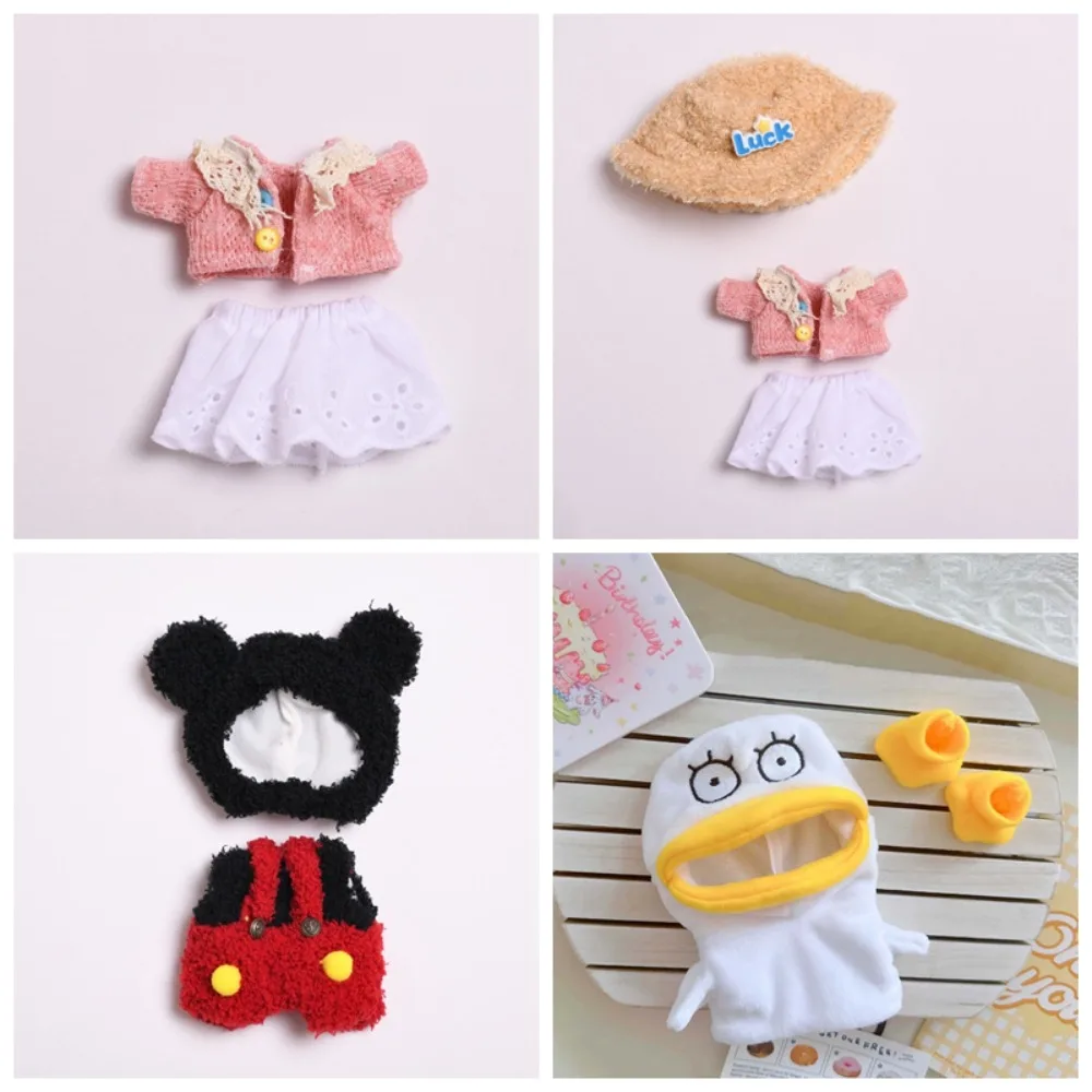 

17cm Doll's Clothes Cute Stuffed Dolls Cotton Doll Hat Toy Accessories Birthday Gift