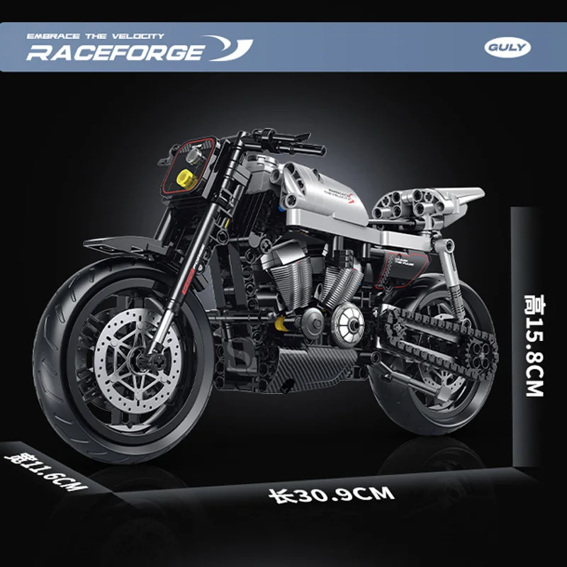 جديد 1:8 XR1200 دراجة نارية اللبنات مجموعات مدينة نموذج دراجة نارية الطوب الفني الاطفال الكبار هدايا الهالوين 533 قطعة #6