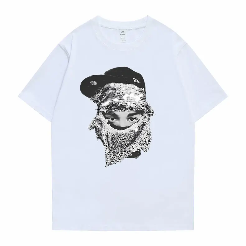 Rapper Yeat Face Graphic Print T-shirt Summer Men Hip Hop Casual Oversized T Shirt Streetwear Male Fashion Brand Vintage Tshirt