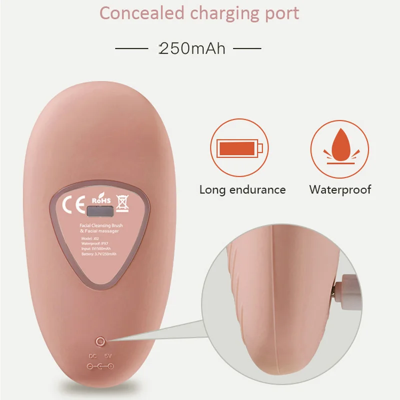 New products mini silicone face scrubber brush vibration acne Facial Cleaner ionic silicon electric brush face cleaning brush