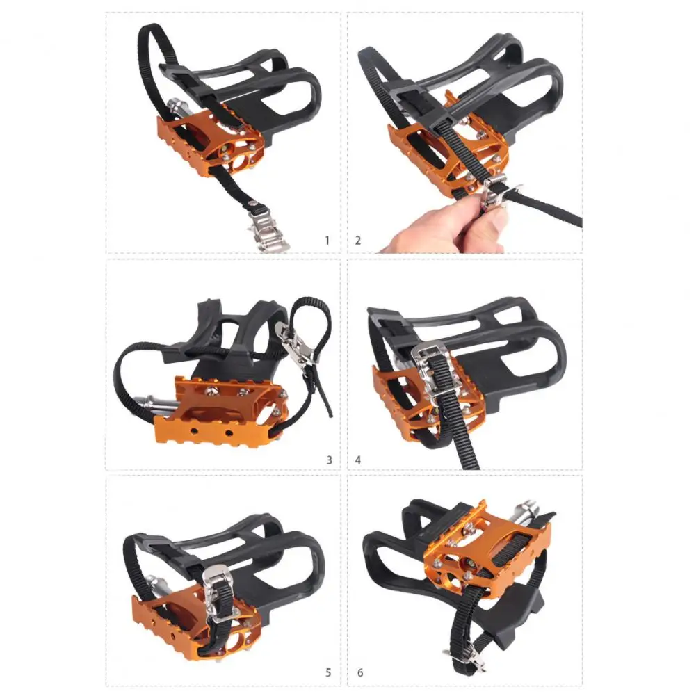 Bike Pedal Belt Toe Clip Belt Buckle Design Cycling Pedal Tape Bike Spinning Cycling Shoe Toe Casing Tie Rope Bike Security Belt