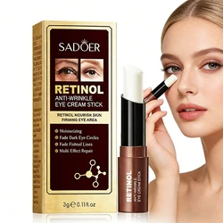 SADOER Retinol Eye Cream Stick Anti Dark Circles Under the Eyes Moisturizing Firming Eyes Cream Eye Skin Care Products