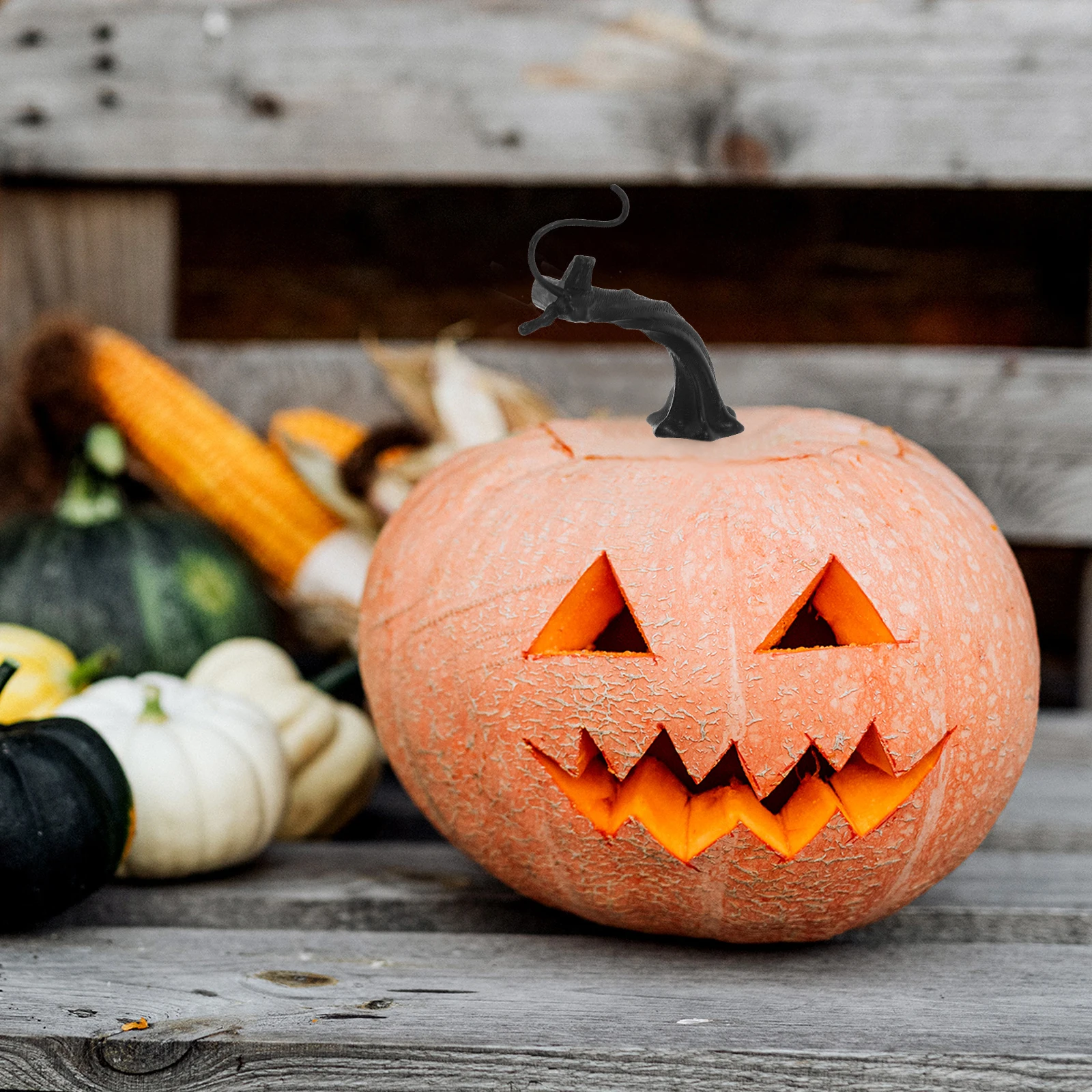 

30pcs Pumpkin Handle Accessories Plastic Diy Decor Realistic Artificial Stem For Halloween Thanksgiving Festival Craft Decor